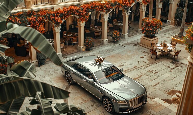 Luxury wedding car